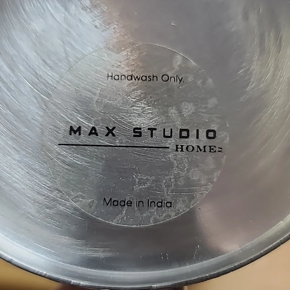 Max Studio Home hammered metal pitcher With Vintage Bar Set And Glass Shaker